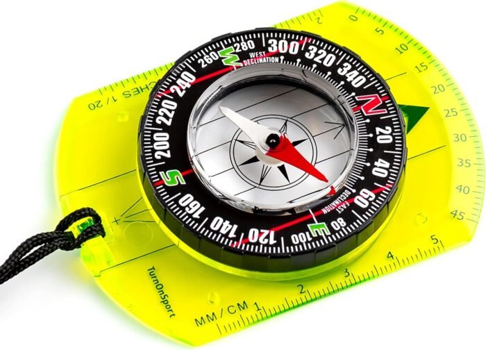 Orienteering Compass - Hiking Backpacking Compass - Advanced Scout Compass Camping and Navigation - Boy Scout Compass Kids - Childrens Compasses for Map Reading - Baseplate Compass Survival