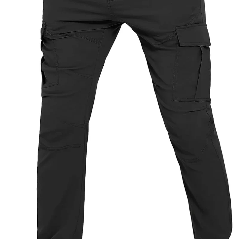 PULI Men's Waterproof Hiking Pants, Slim Fit Cargo Joggers, Stretch Quick Dry Outdoor Pants with Pockets