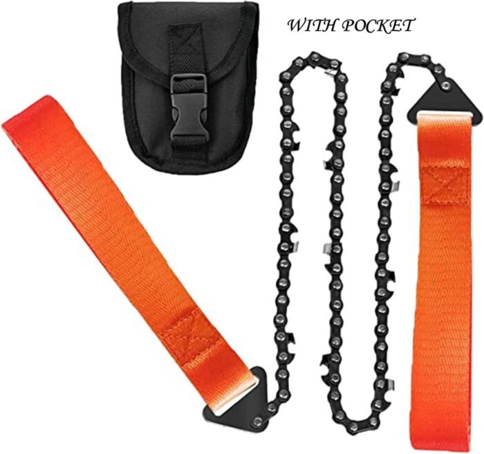 Pocket Chainsaw Rope Saw – 25" Hand Chain Saw for Tree Cutting Pocket Saw Chain Camping Saws - Mini Hand Saw for Wood Cutting Saw Rope Chain Saws for Trees Cutting Saw Camping Survival Gear Wire Saw - Image 2