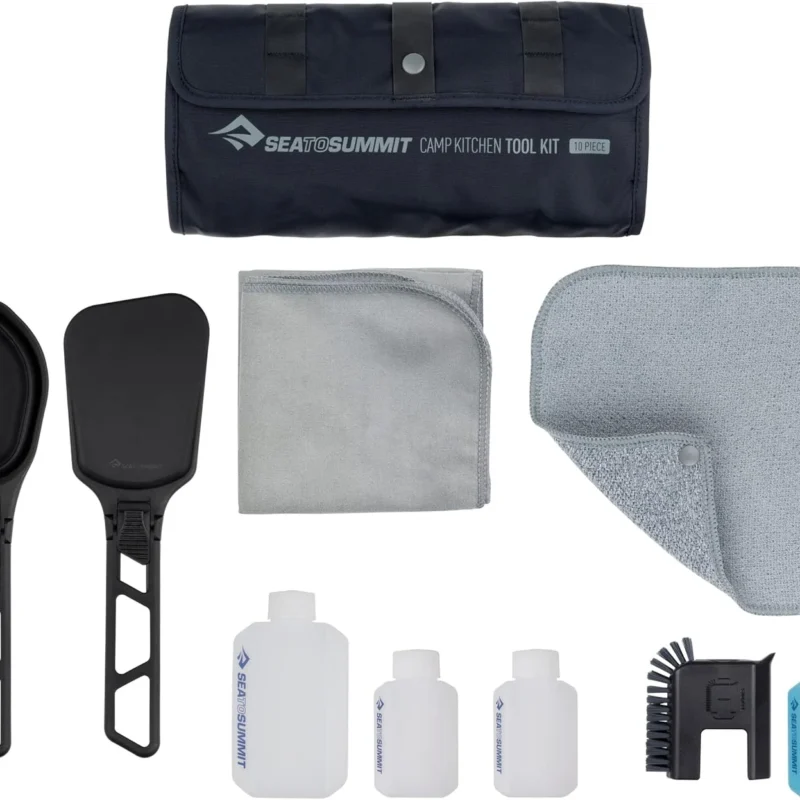 Sea to Summit Camp Kitchen Tool Kit 10-Piece Cooking Utensil and Clean-Up Kit